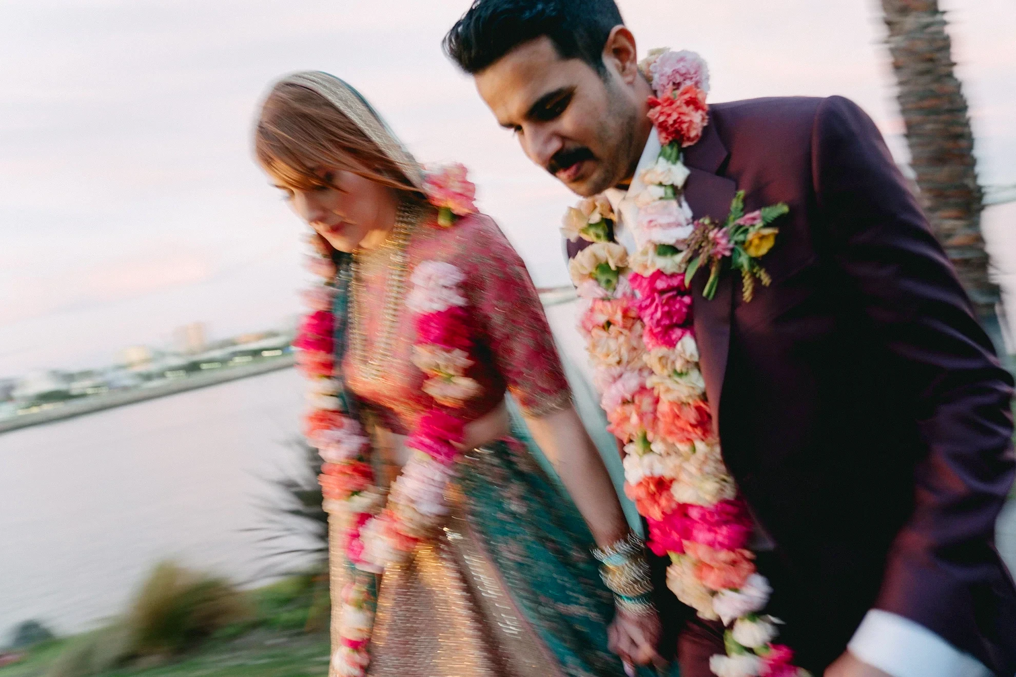 Close-up detail of groom at wedding